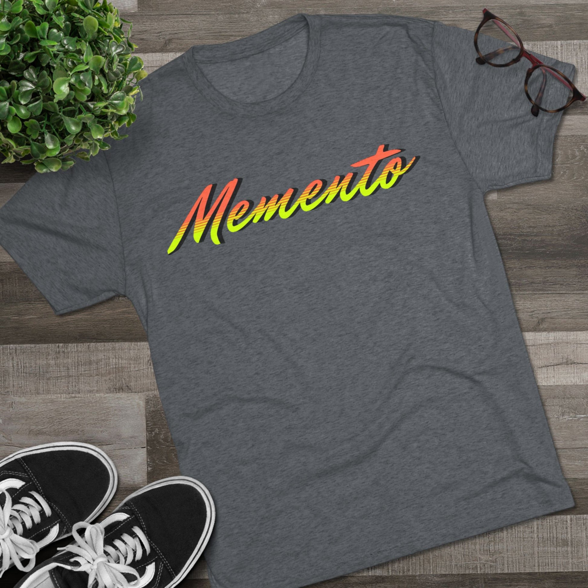 Vibrant 'Memento' Unisex Tri-Blend Crew Tee - Memento Mori Clothing