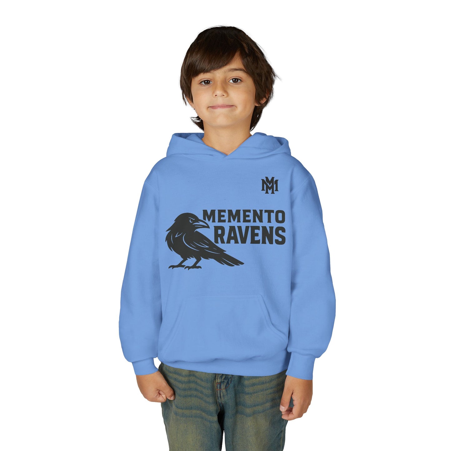 Kids Memento Ravens Hoodie — Youth Hooded Sweatshirt - Memento Mori Clothing