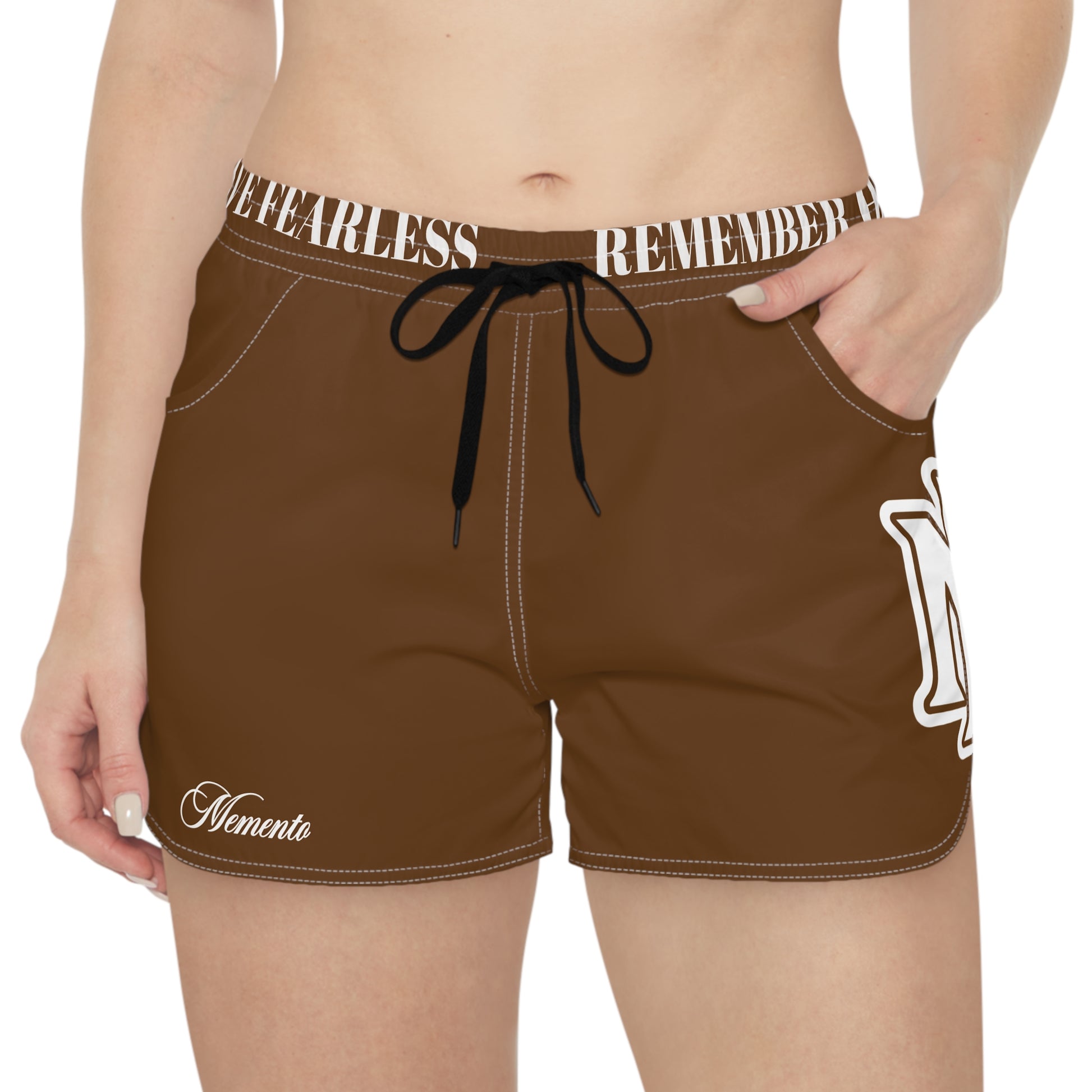 Women's Brown Casual Shorts - Memento Mori Clothing