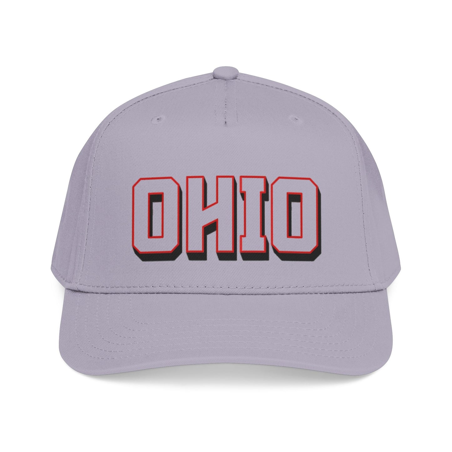 Ohio Embroidered Baseball Cap - Retro Chunky Lettering Hat