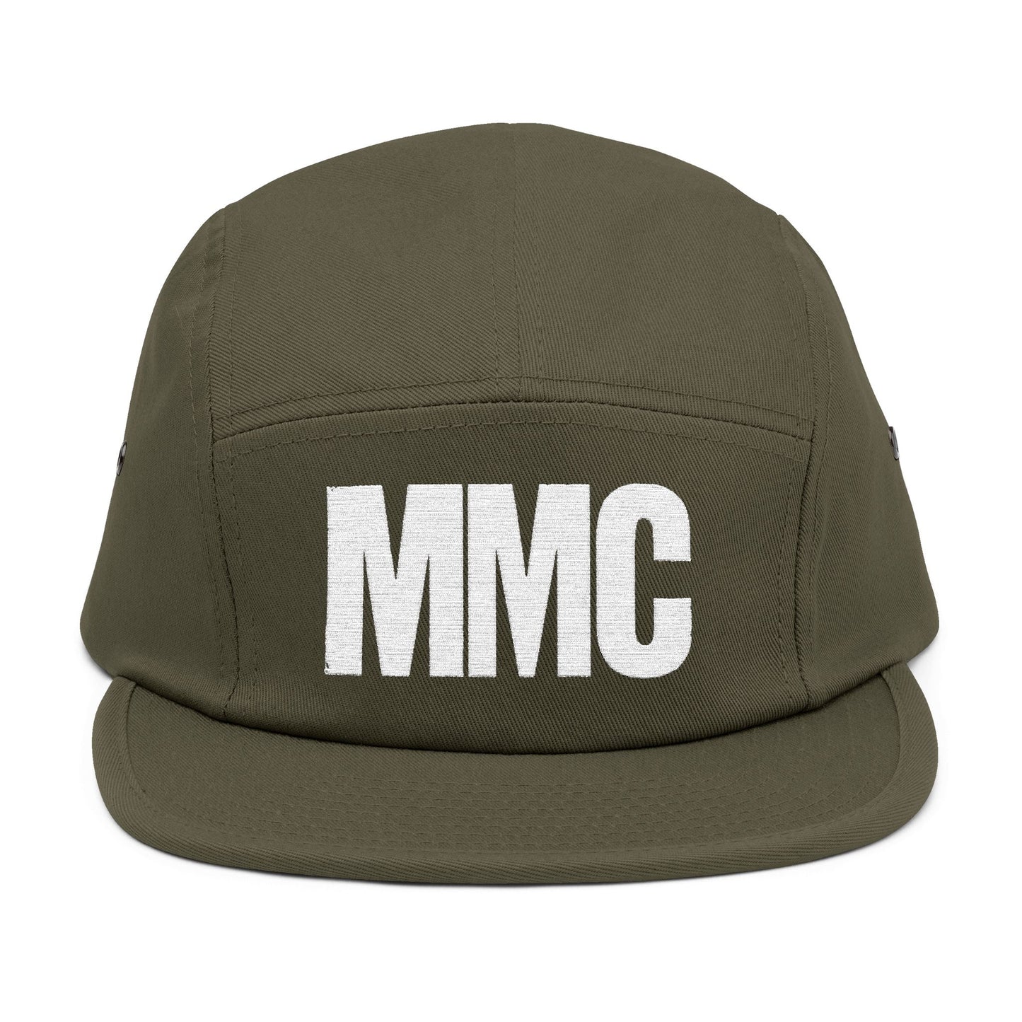Embroidered 5-Panel Cap — MMC Front Logo & Script Back - Memento Mori Clothing