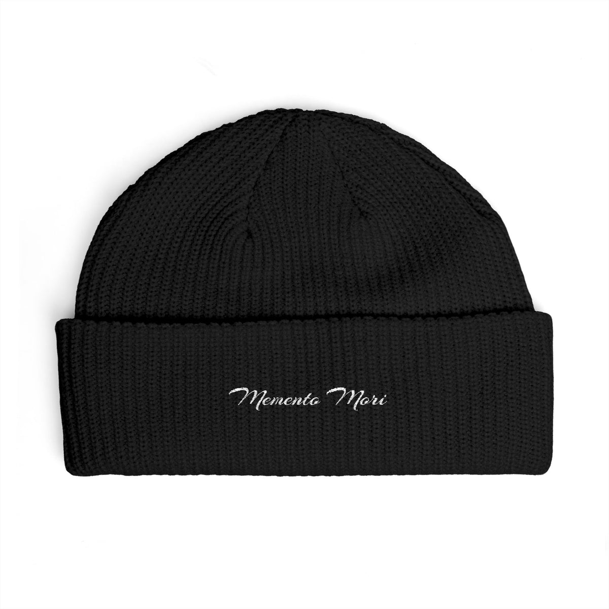 Memento Mori Embroidered Cuff Beanie