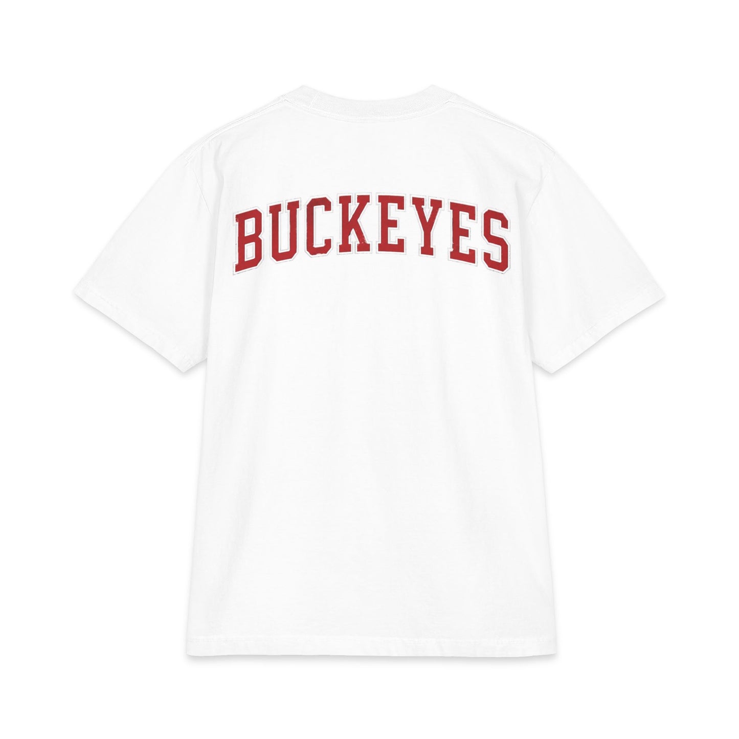 Big and Tall Ohio Buckeyes T-Shirt - Vintage Block 'OHIO' Front, 'BUCKEYES' Back