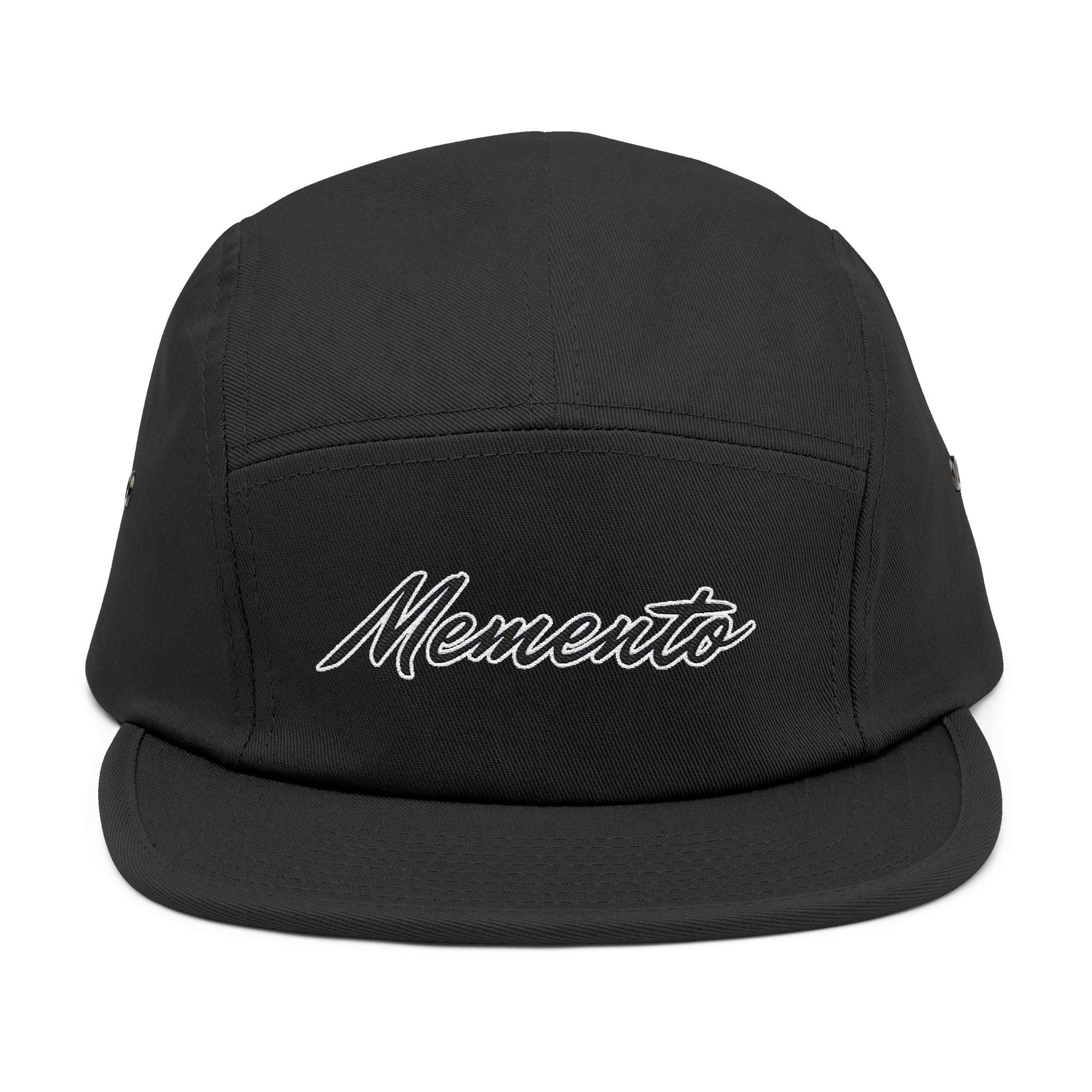 Embroidered 5 Panel Cap - Memento Logo Design - Memento Mori Clothing