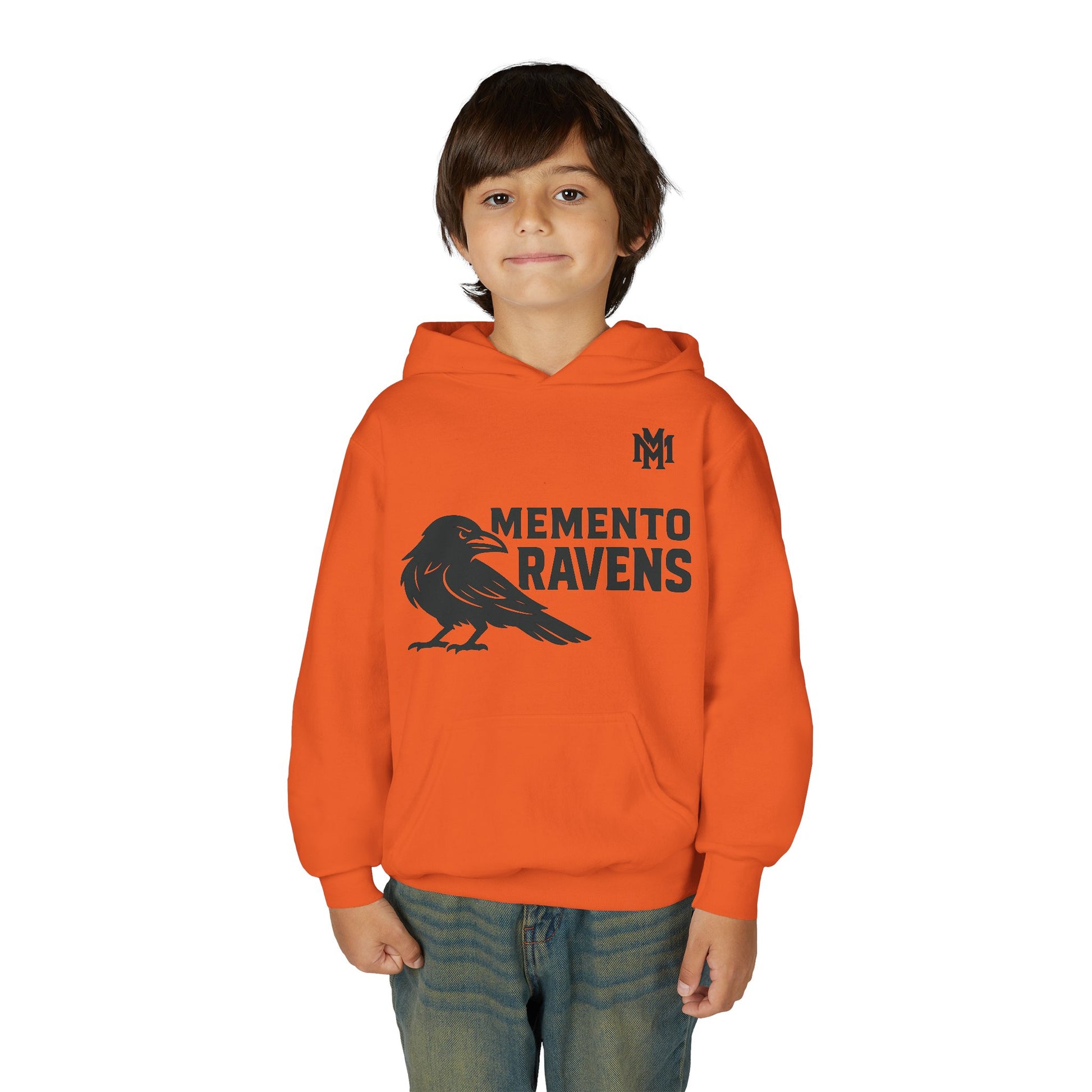 Kids Memento Ravens Hoodie — Youth Hooded Sweatshirt - Memento Mori Clothing