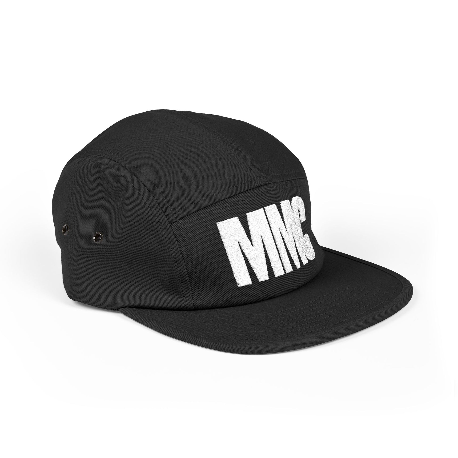 Embroidered 5-Panel Cap — MMC Front Logo & Script Back - Memento Mori Clothing