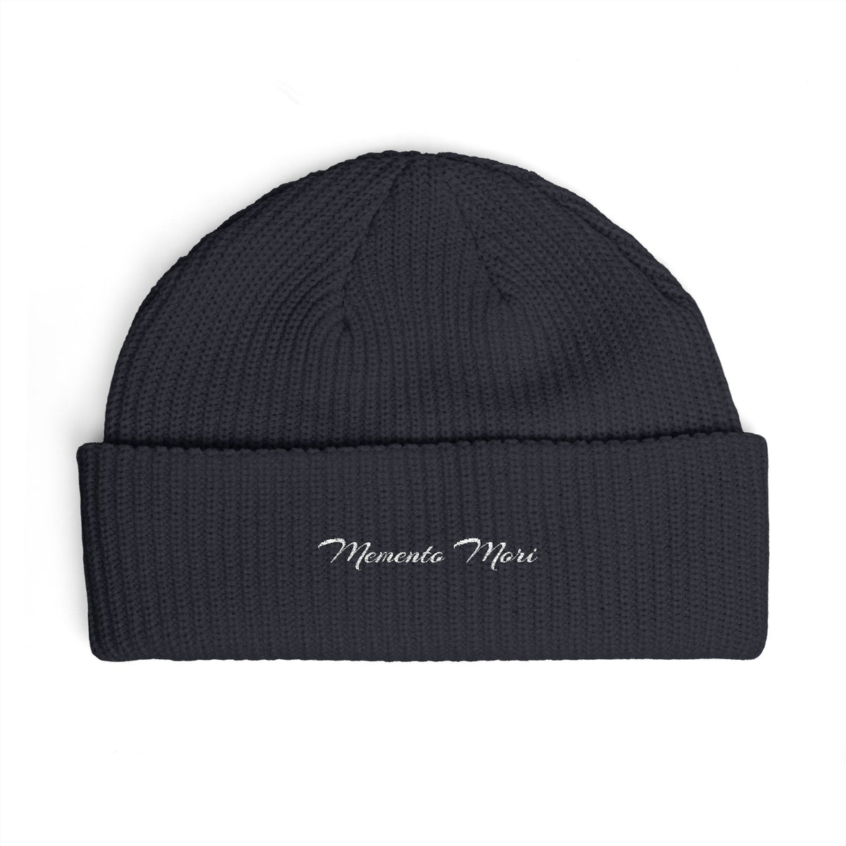 Memento Mori Embroidered Cuff Beanie