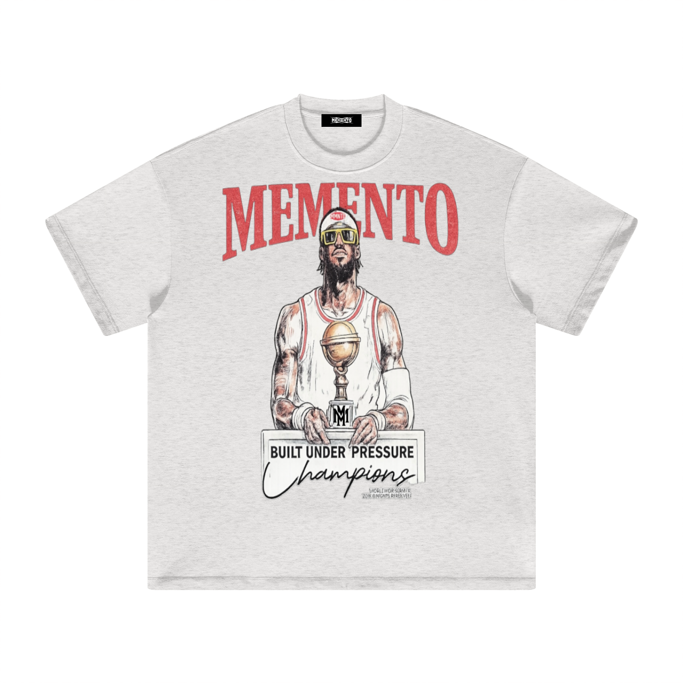 Hoops Heavyweight Earth Tone T-Shirt - Memento Mori Clothing