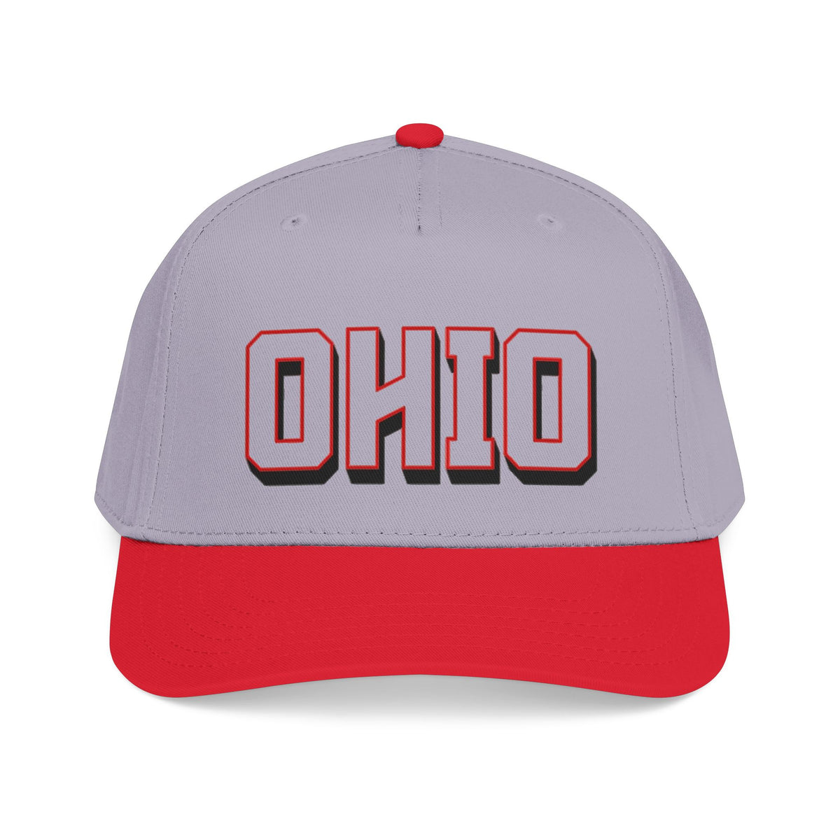 Ohio Embroidered Baseball Cap - Retro Chunky Lettering Hat