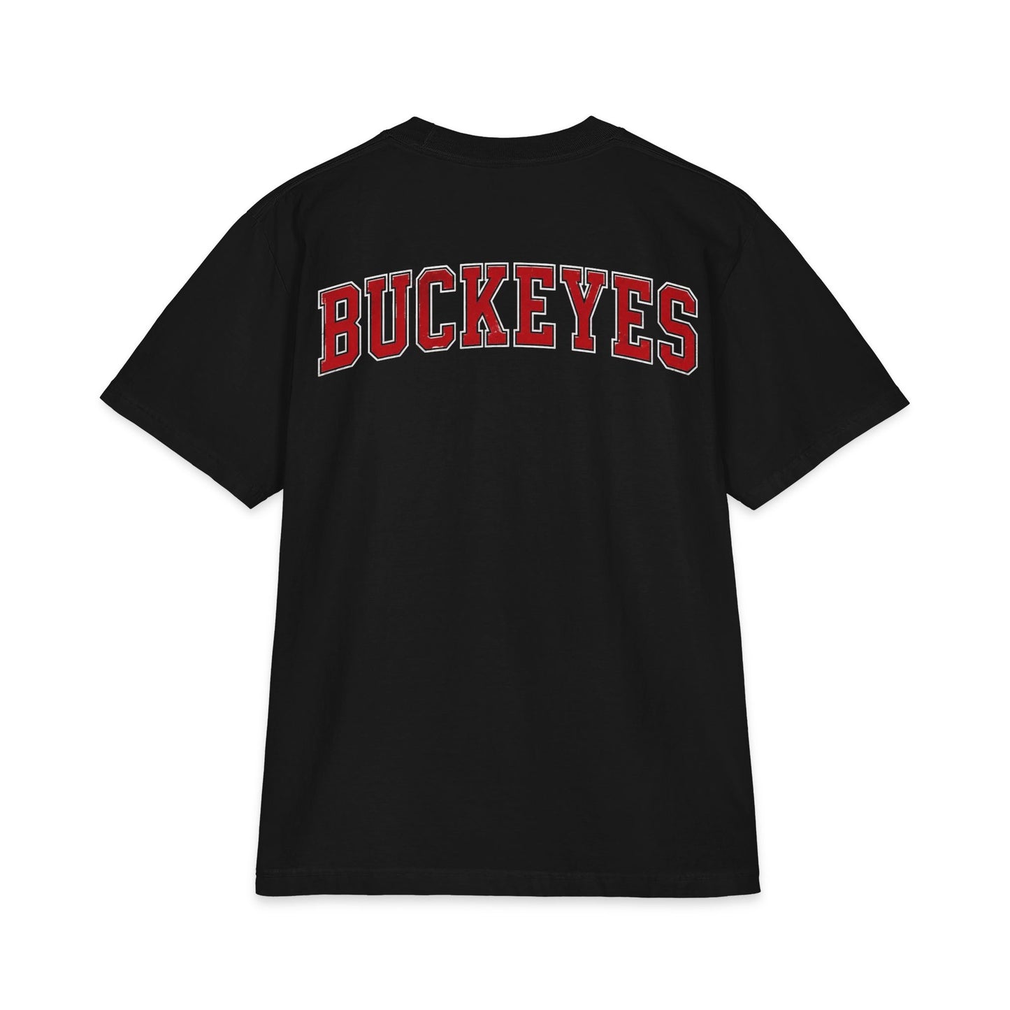Big and Tall Ohio Buckeyes T-Shirt - Vintage Block 'OHIO' Front, 'BUCKEYES' Back