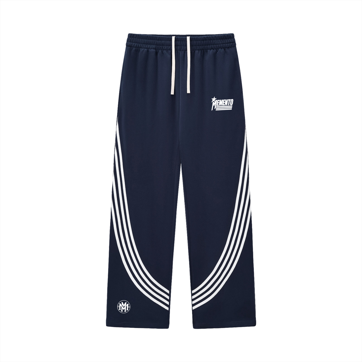 Curved Stripe Straight Sweatpants - Memento Mori Clothing