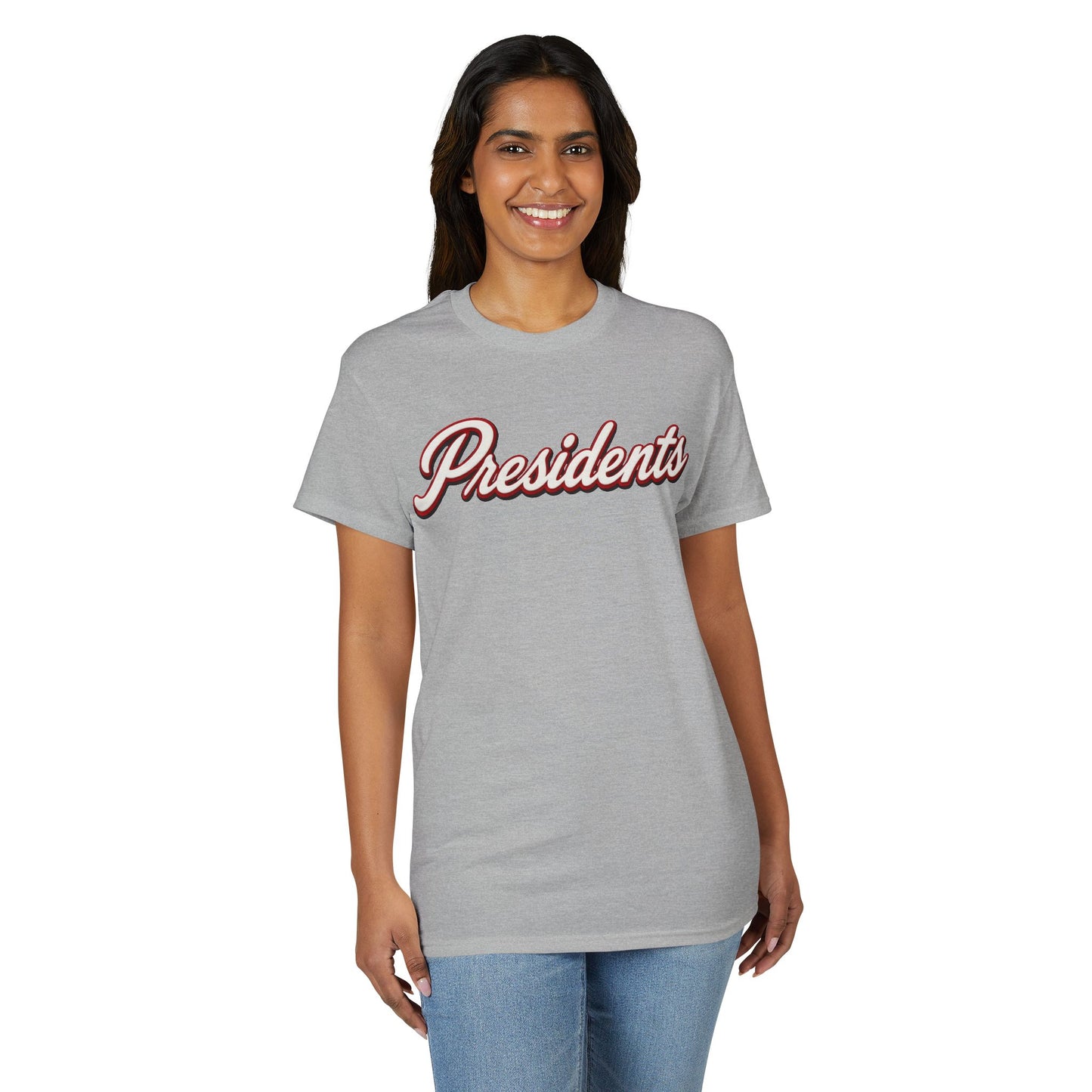 Presidents Script T-Shirt — Vintage Collegiate Tee with Eagle Crest