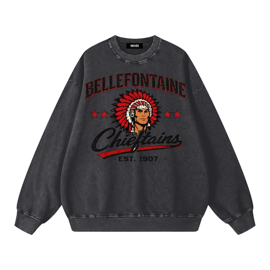 Snow Washed Oversized Sweatshirt - Memento Mori Clothing