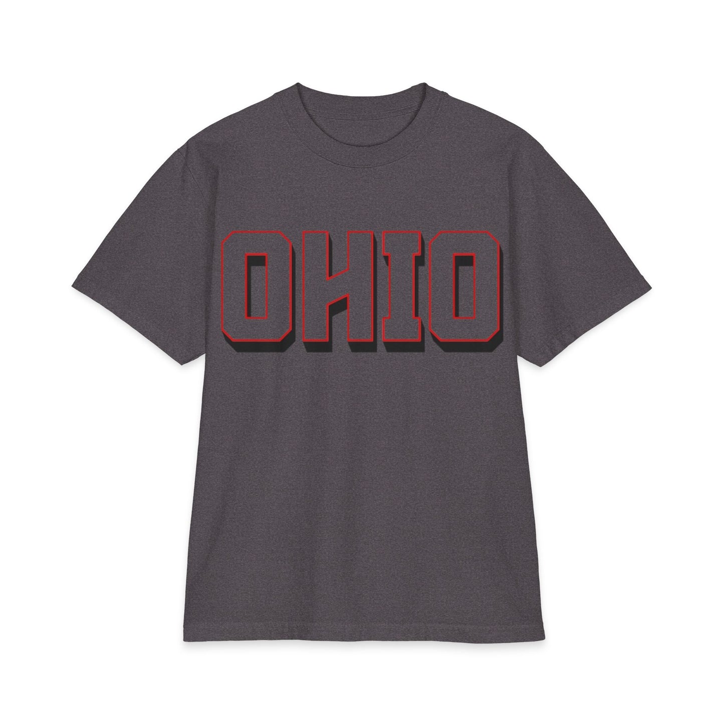 Big and Tall Ohio Buckeyes T-Shirt - Vintage Block 'OHIO' Front, 'BUCKEYES' Back