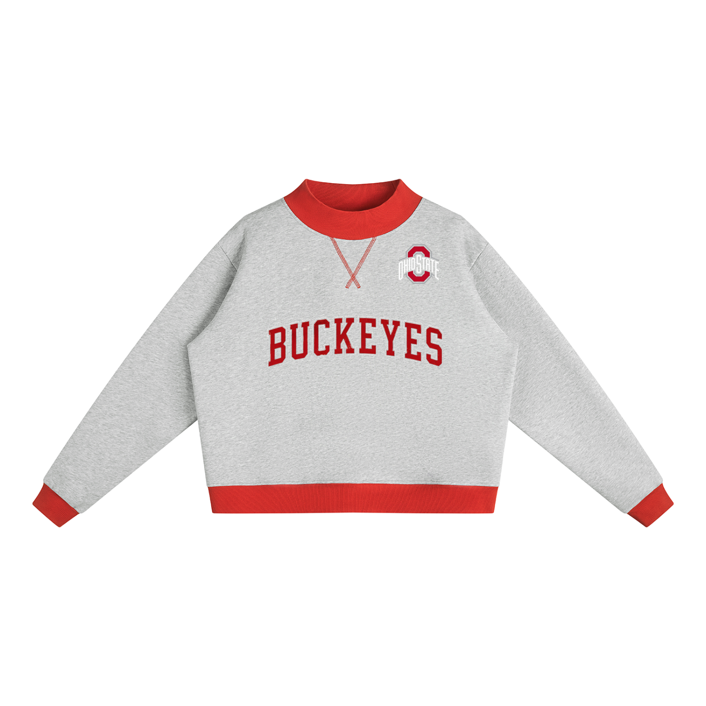 Women’s Mock Neck Crewneck Sweatshirt