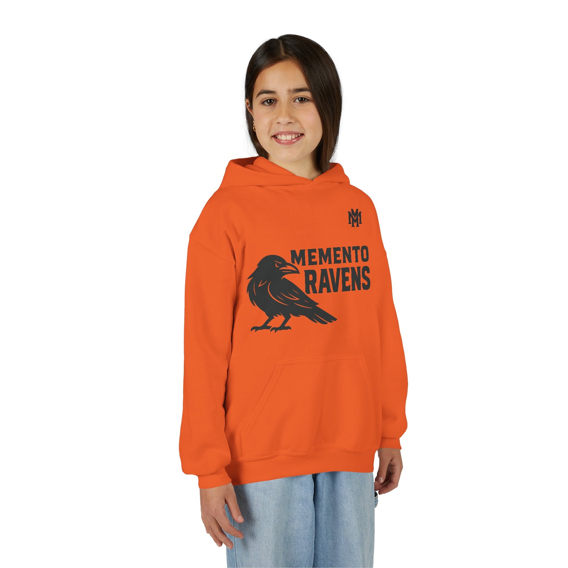 Kids Memento Ravens Hoodie — Youth Hooded Sweatshirt - Memento Mori Clothing