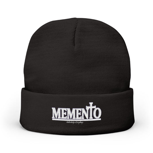 Memento Embroidered Knit Beanie
