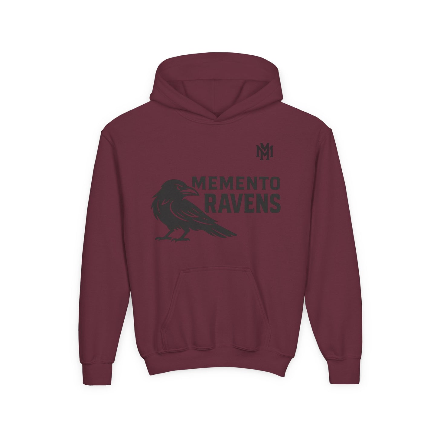 Kids Memento Ravens Hoodie — Youth Hooded Sweatshirt - Memento Mori Clothing