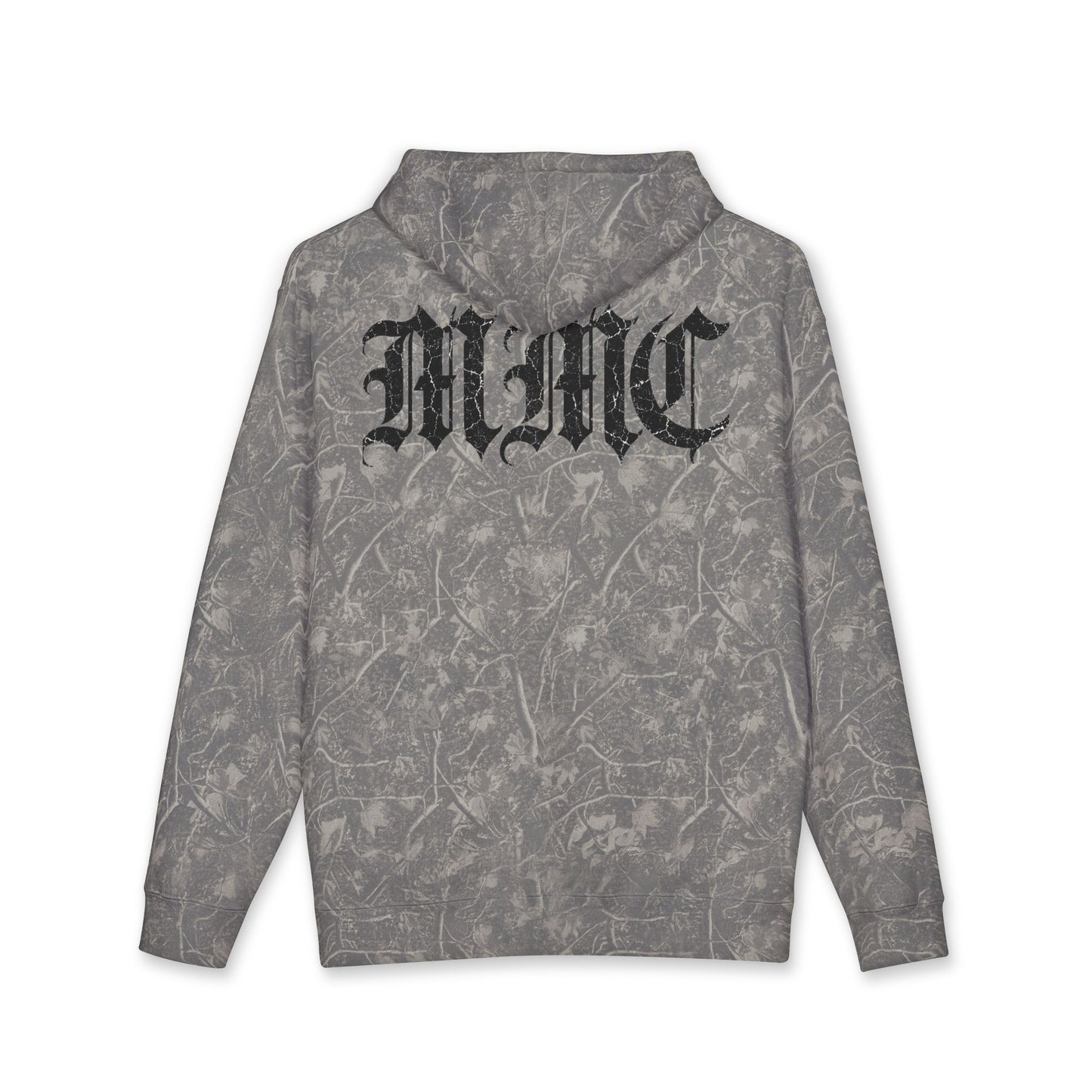 Memento Hoodie — Gothic Lettering Washed Pullover