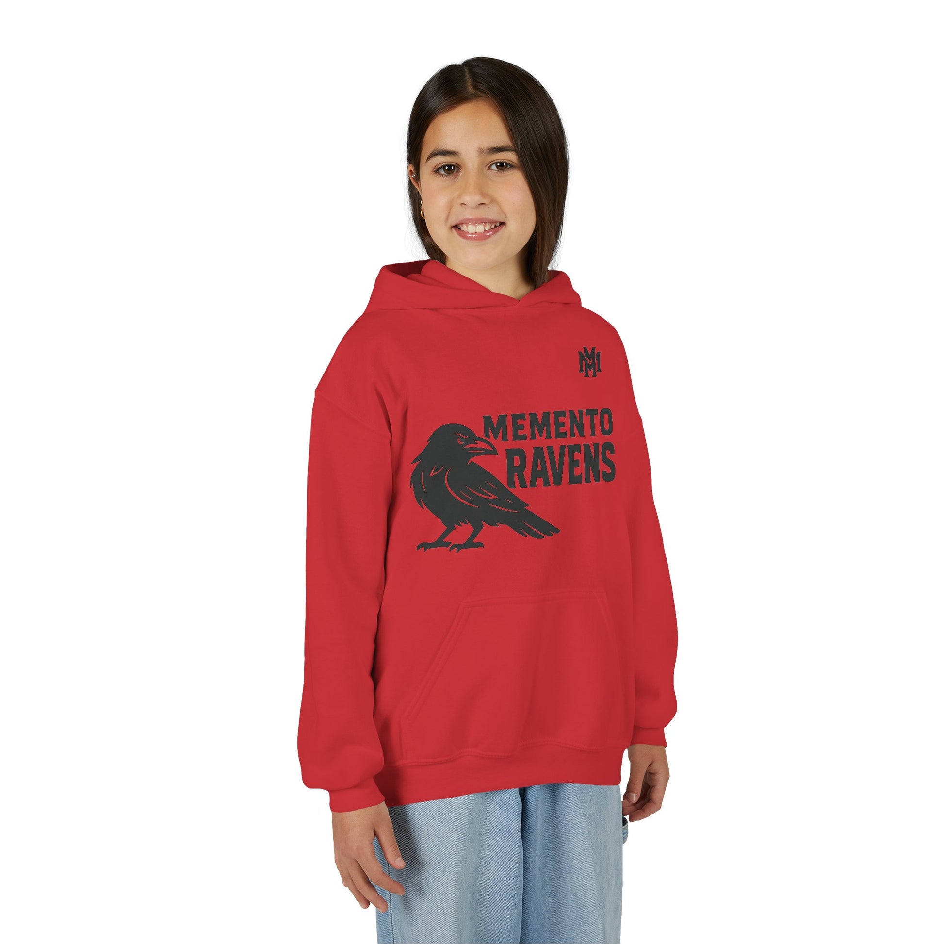 Kids Memento Ravens Hoodie — Youth Hooded Sweatshirt - Memento Mori Clothing