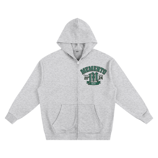 College Zip-up Hoodie - Memento Mori Clothing