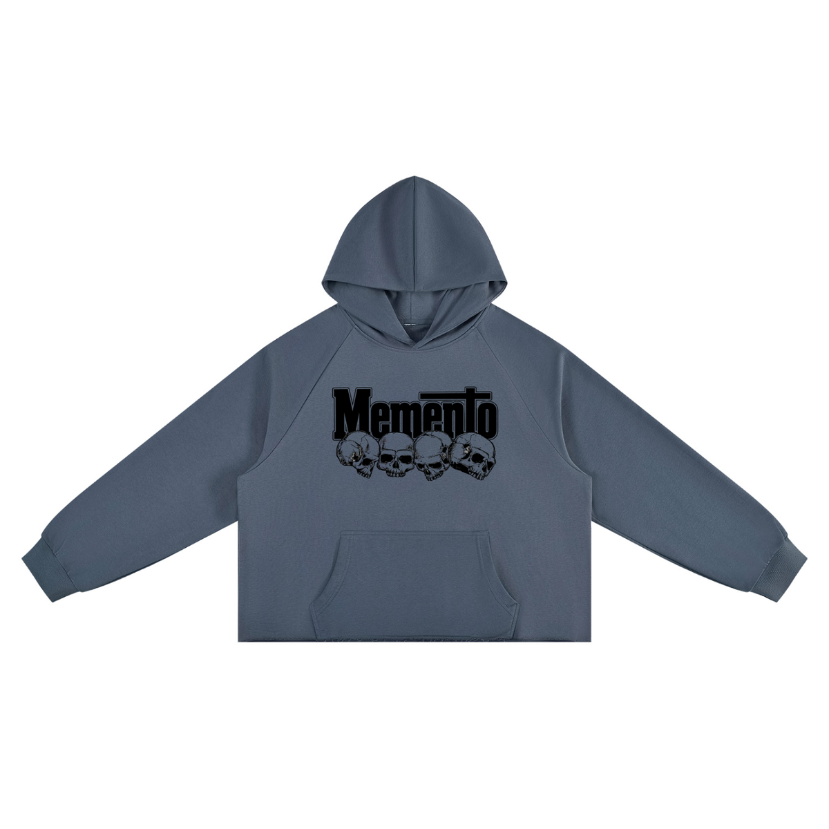 Skully Unisex Vintage Wash Raw Edge Boxy Hoodie
