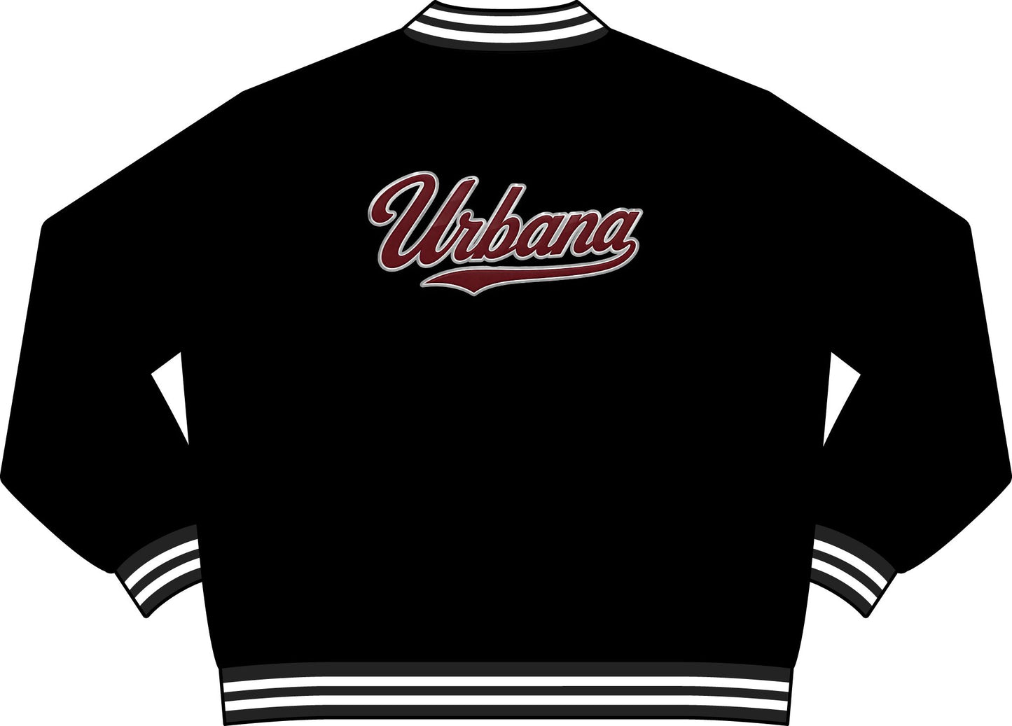 Urbana Varsity Bomber Jacket – Retro Script & Chest 'U' Letterman Jacket