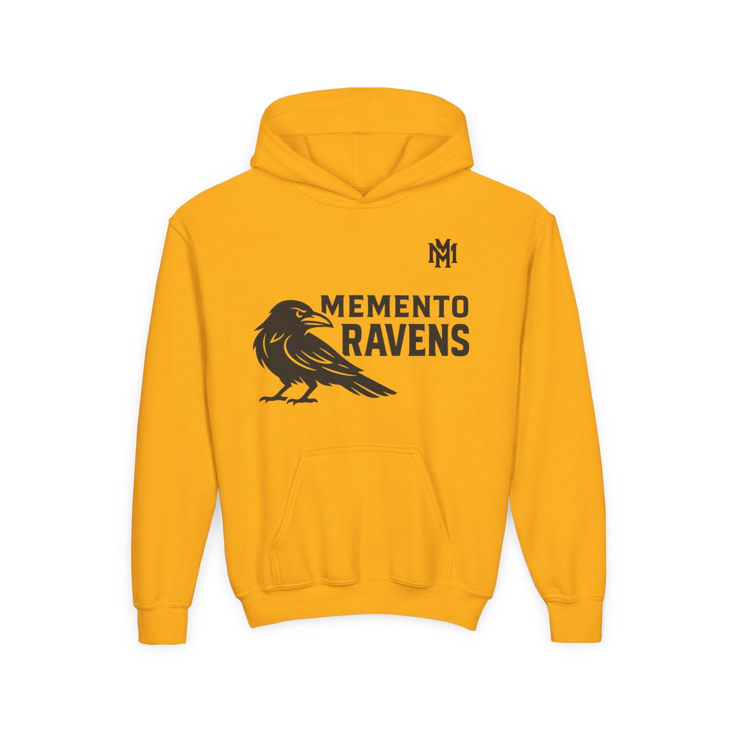 Kids Memento Ravens Hoodie — Youth Hooded Sweatshirt - Memento Mori Clothing