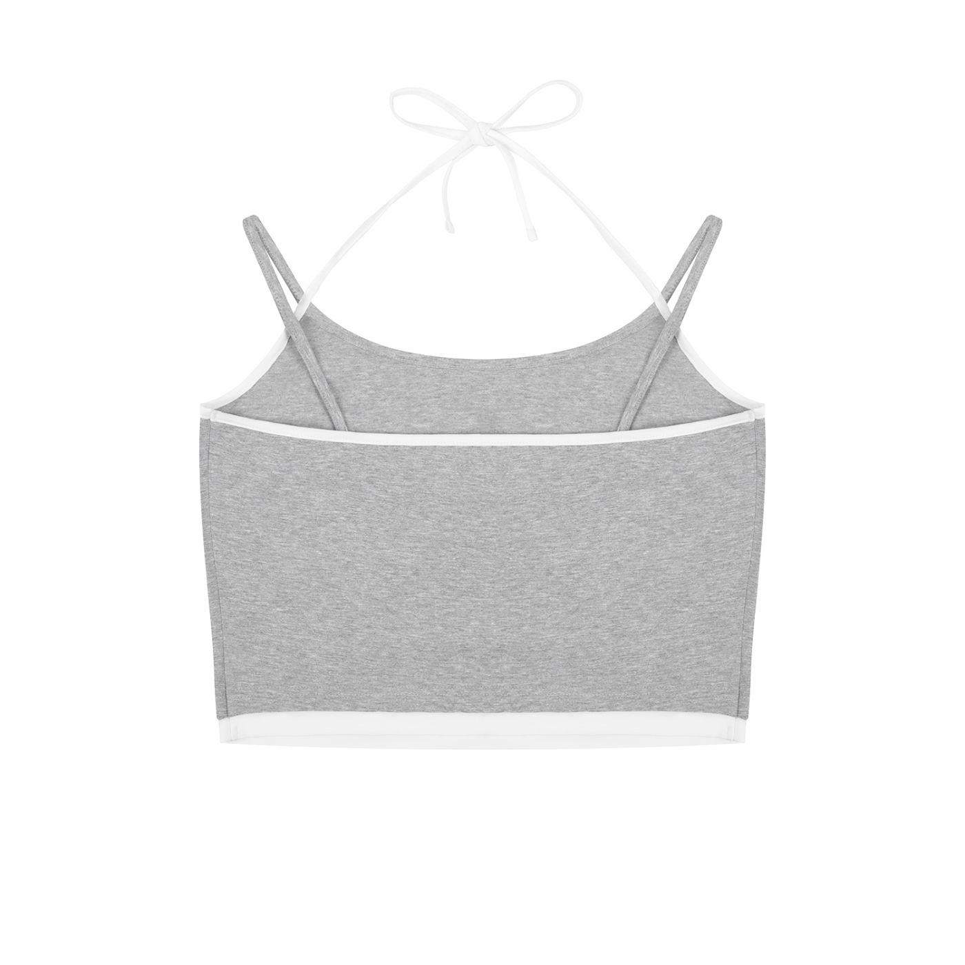 Contrast Binding Halter Tank Top - Memento Mori Clothing