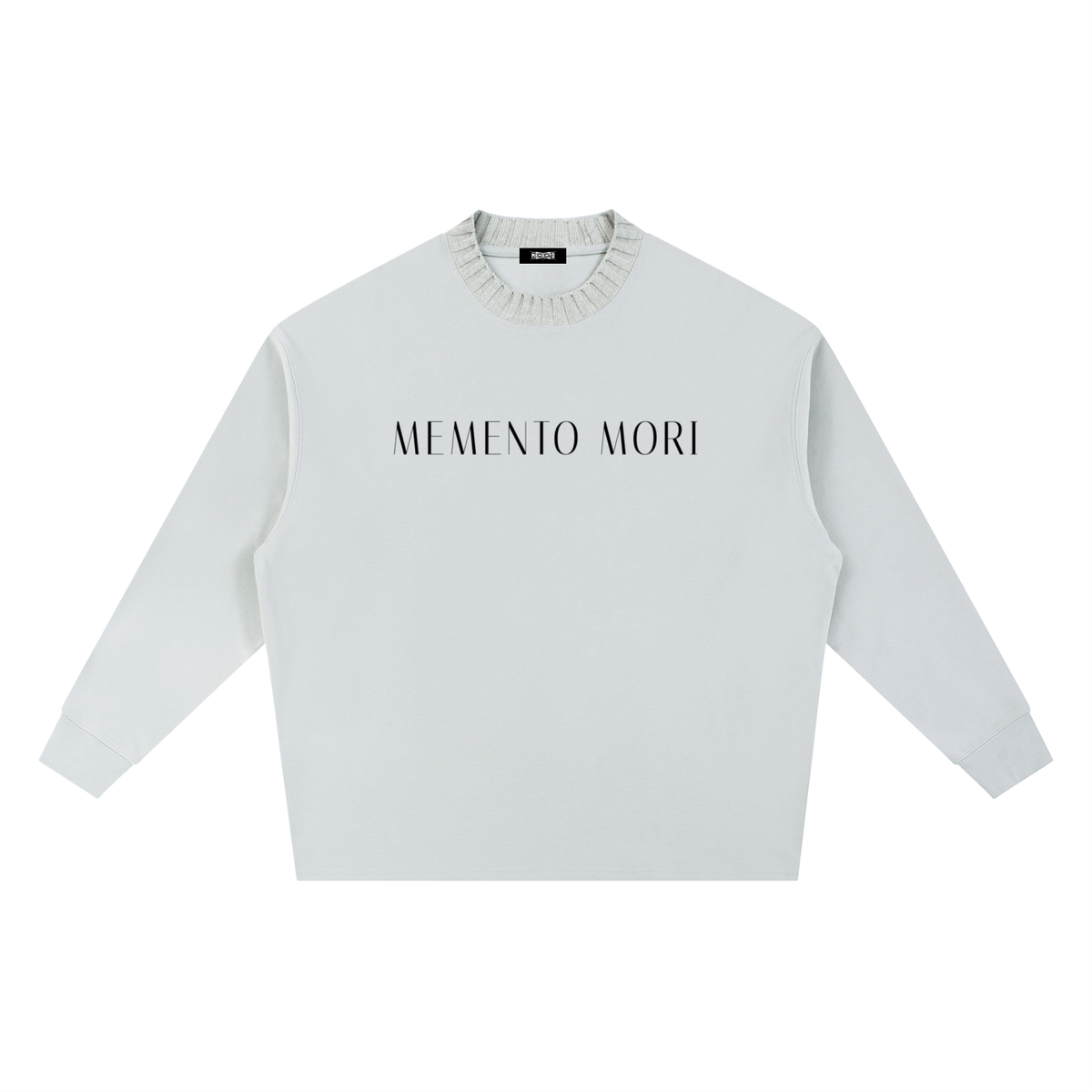 Memento Mori Knitted Round Neck Oversize Sweatshirt