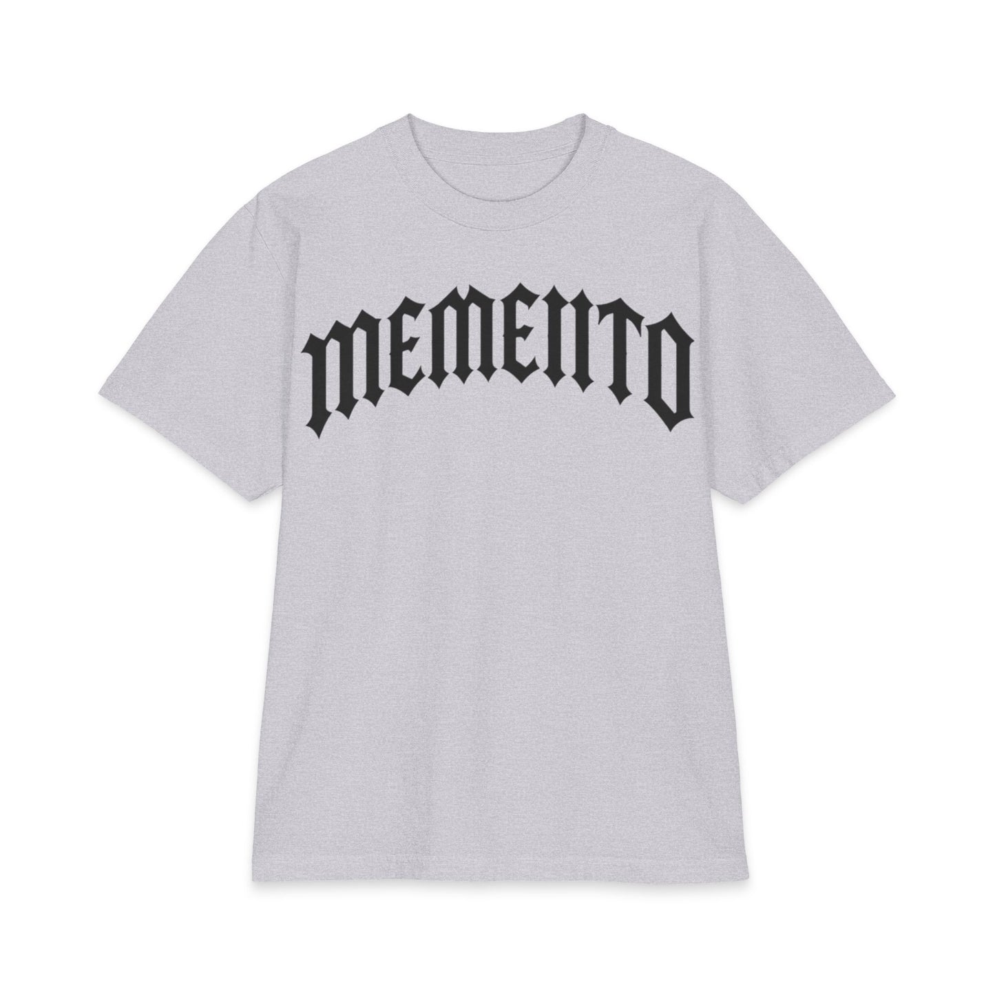 Memento Gothic Tee — 'MEMENTO' Front & MMC Back Graphic T-Shirt