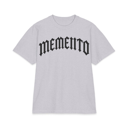Memento Gothic Tee — 'MEMENTO' Front & MMC Back Graphic T-Shirt