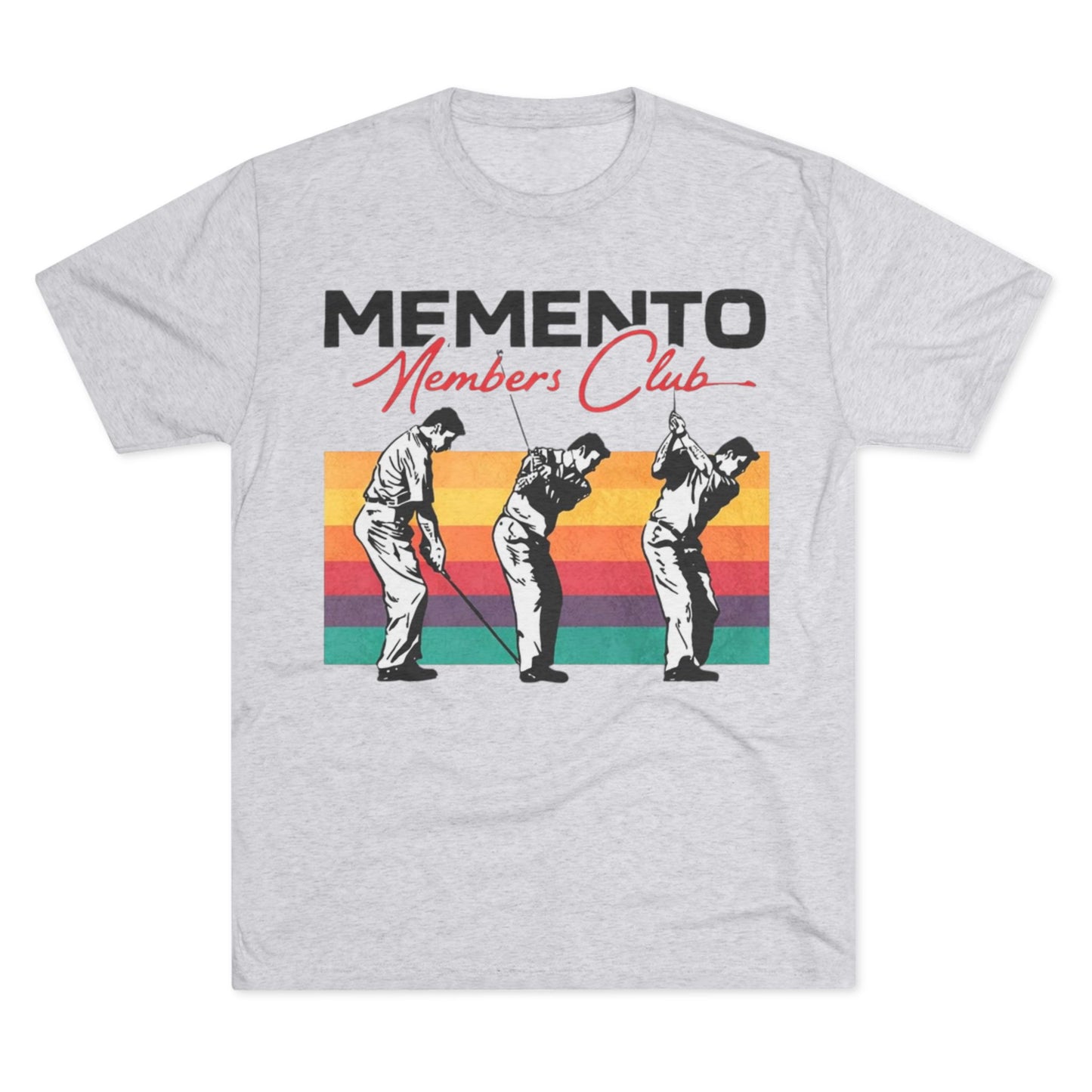 Golf Memento Members Club Vintage Retro Stripe T‑Shirt - Memento Mori Clothing