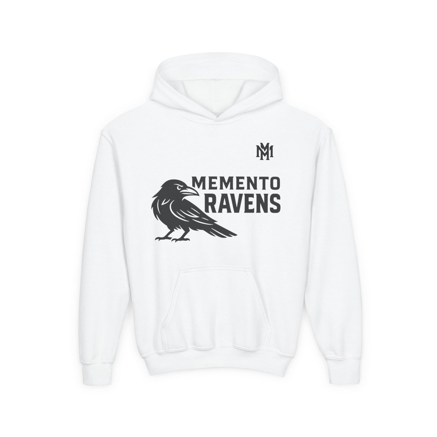 Kids Memento Ravens Hoodie — Youth Hooded Sweatshirt - Memento Mori Clothing