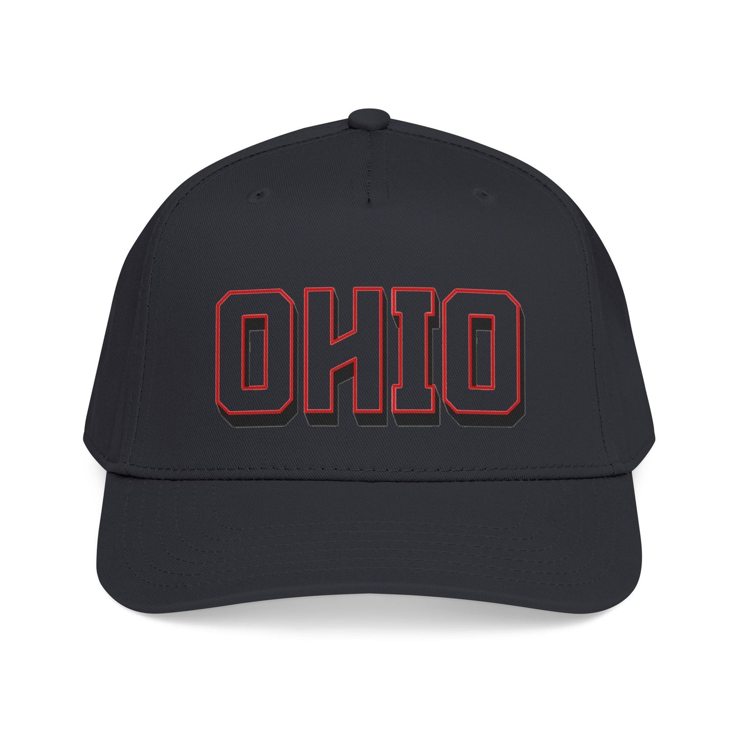 Ohio Embroidered Baseball Cap - Retro Chunky Lettering Hat