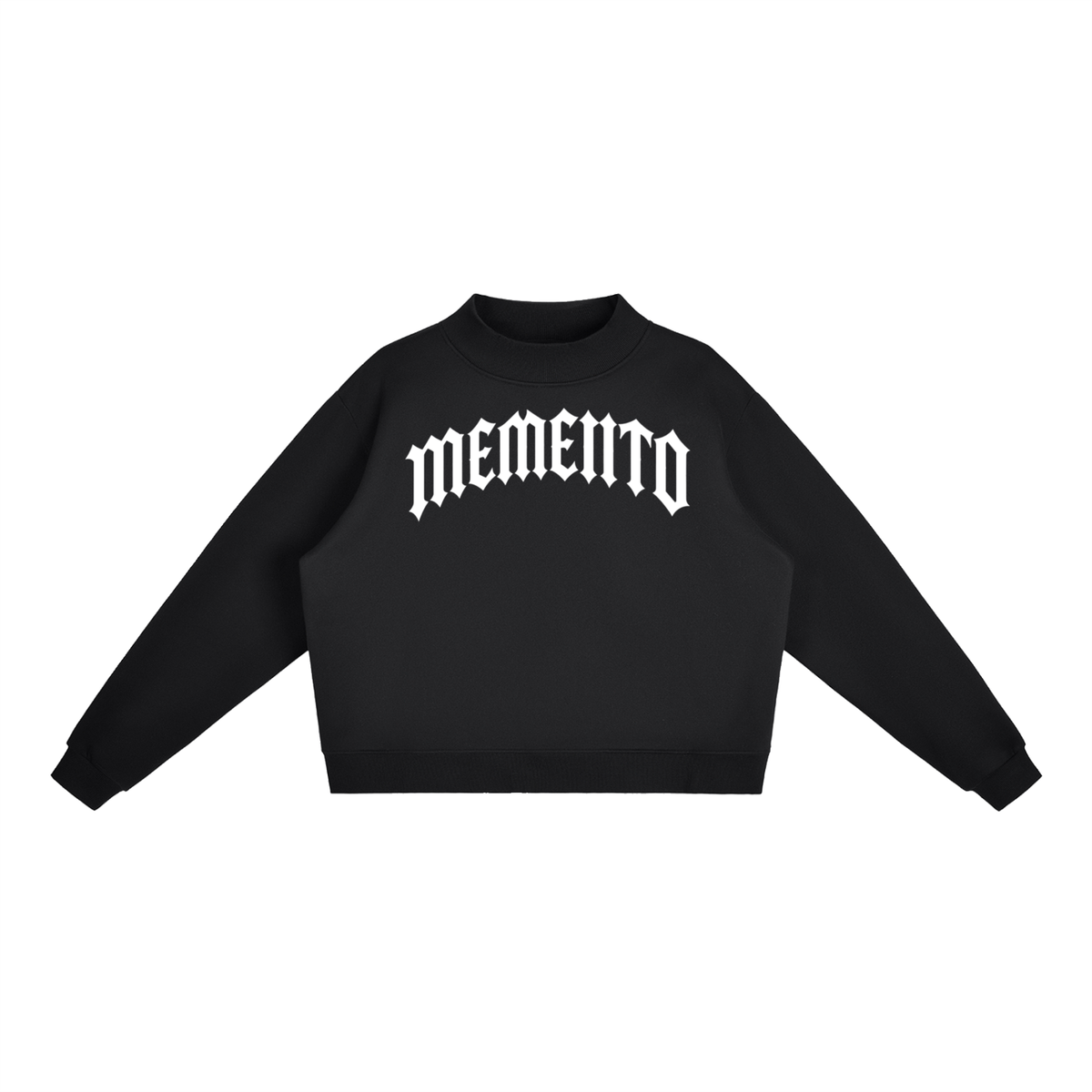 Essential Fleece Mock-Neck Crew Sweatshirt - Memento Mori Clothing
