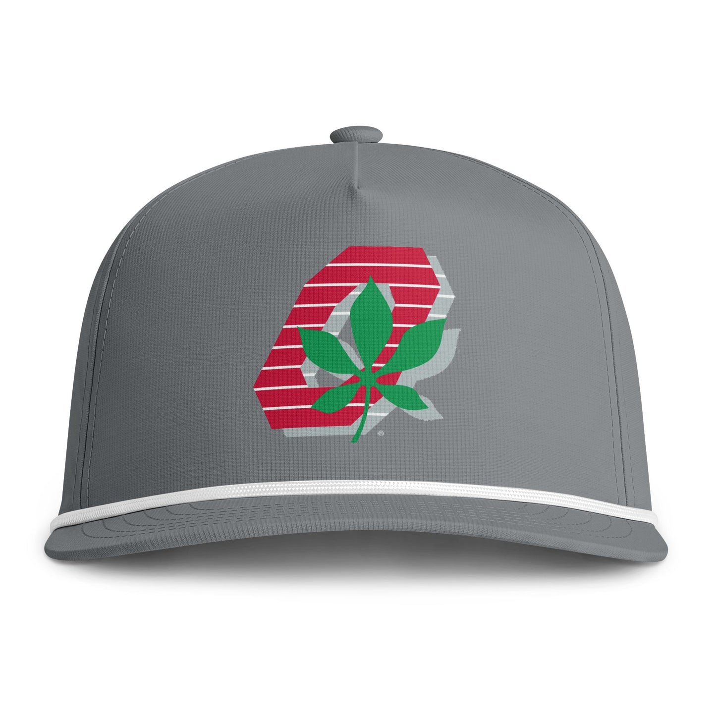 Ohio Sunwashed Rope Cap - Retro Stripe Leaf Snapback Hat