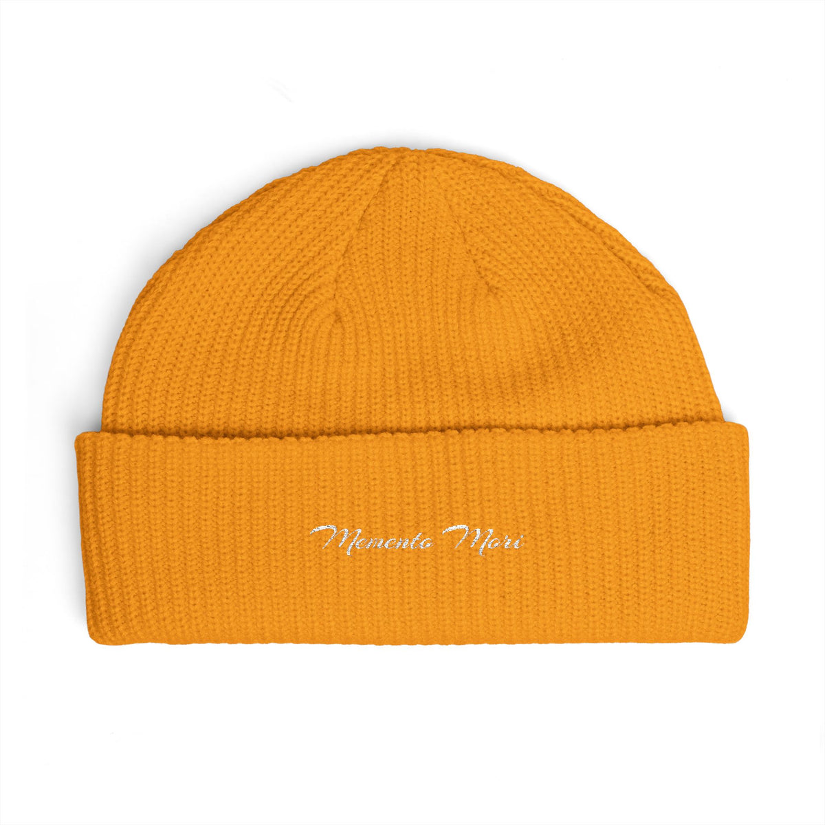 Memento Mori Embroidered Cuff Beanie