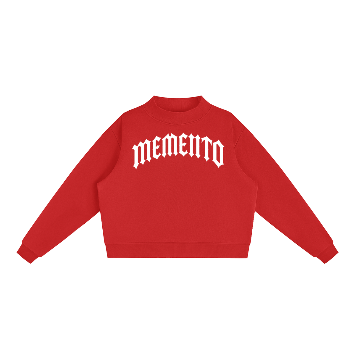 Essential Fleece Mock-Neck Crew Sweatshirt - Memento Mori Clothing