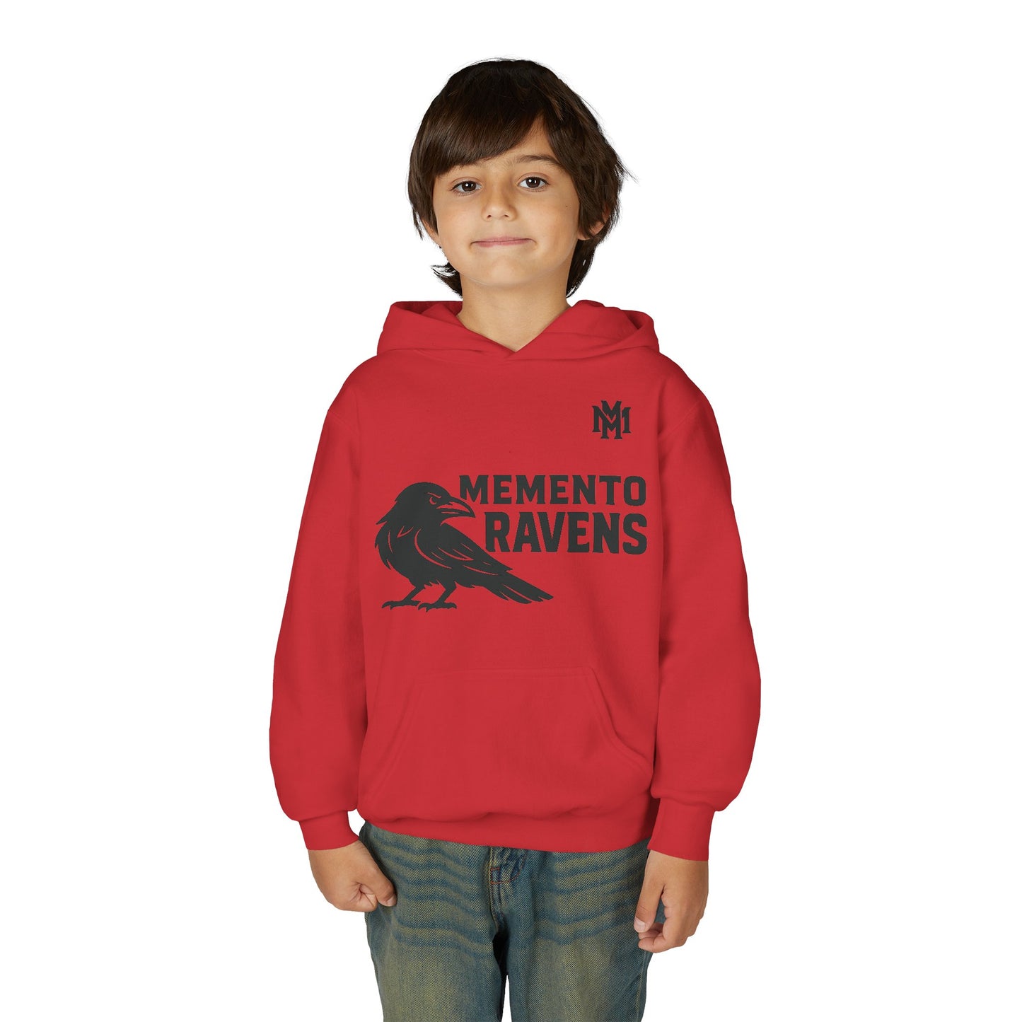 Kids Memento Ravens Hoodie — Youth Hooded Sweatshirt - Memento Mori Clothing