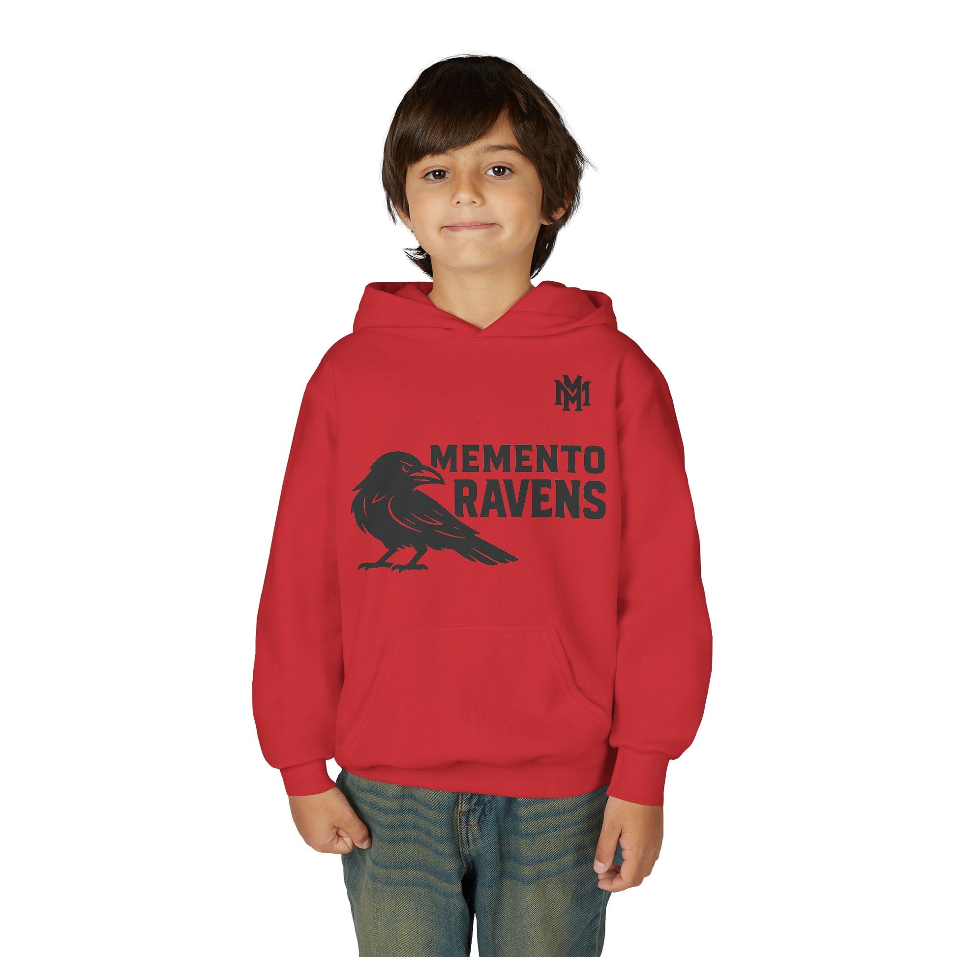 Kids Memento Ravens Hoodie — Youth Hooded Sweatshirt - Memento Mori Clothing