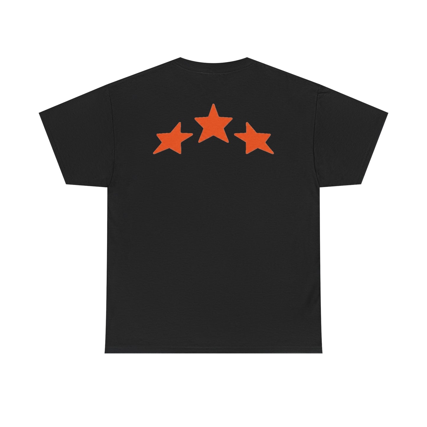 Memento Graphic Tee — Bold 3-Star Logo Cotton T-Shirt