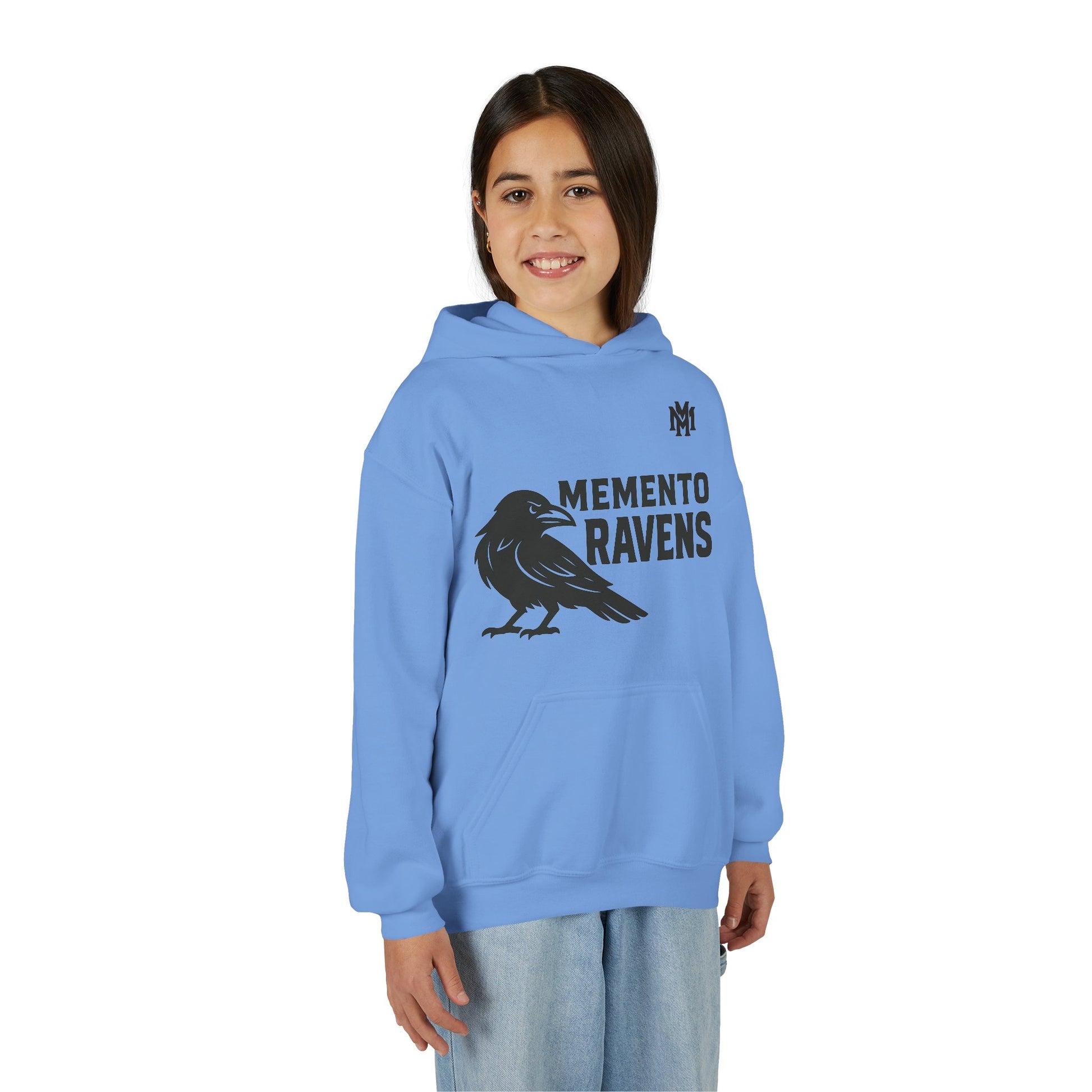 Kids Memento Ravens Hoodie — Youth Hooded Sweatshirt - Memento Mori Clothing