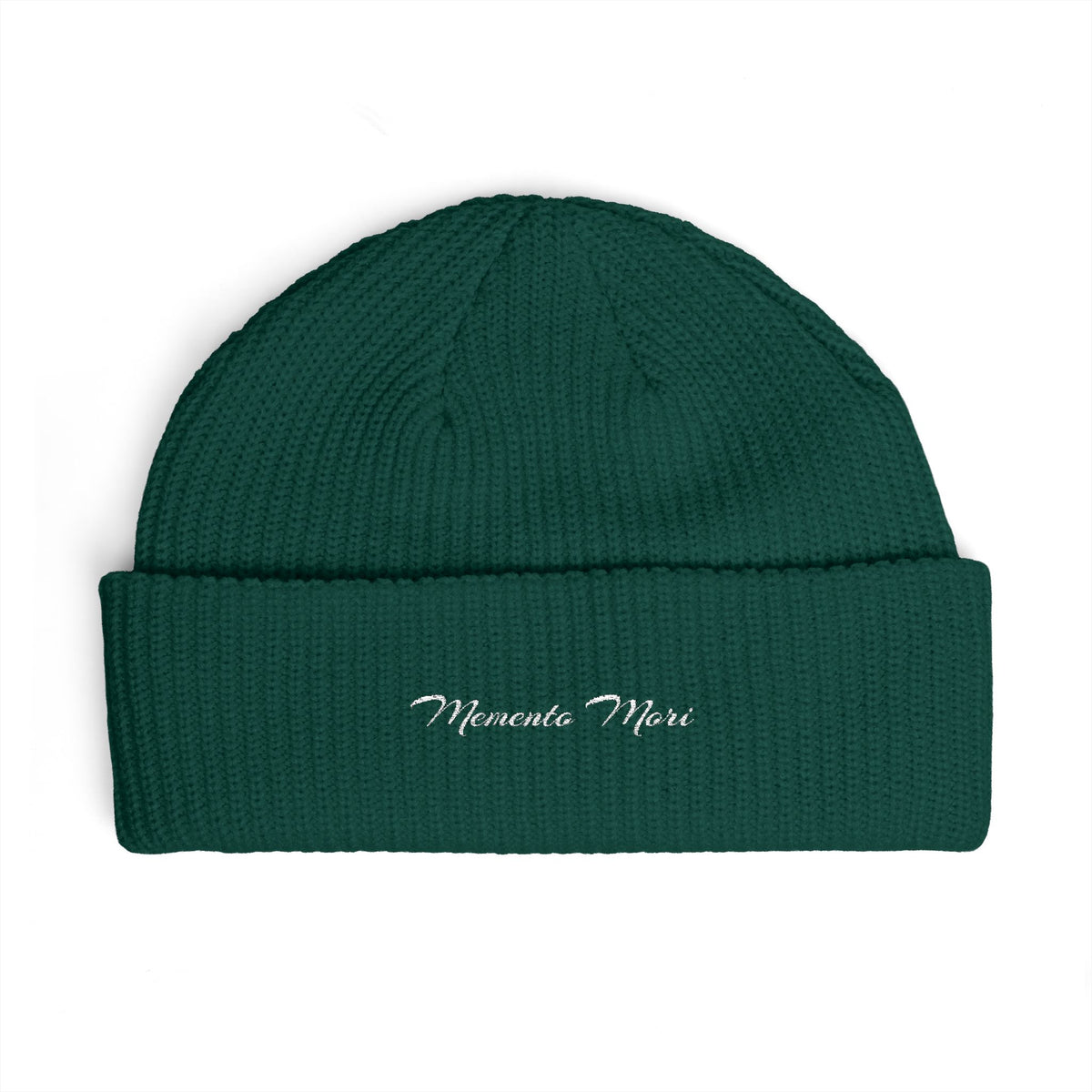 Memento Mori Embroidered Cuff Beanie