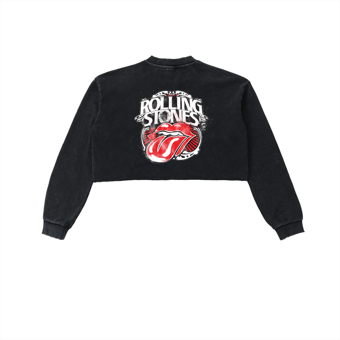 crop top,rolling stones,sweatshirt,womens,crop top sweatshirt
