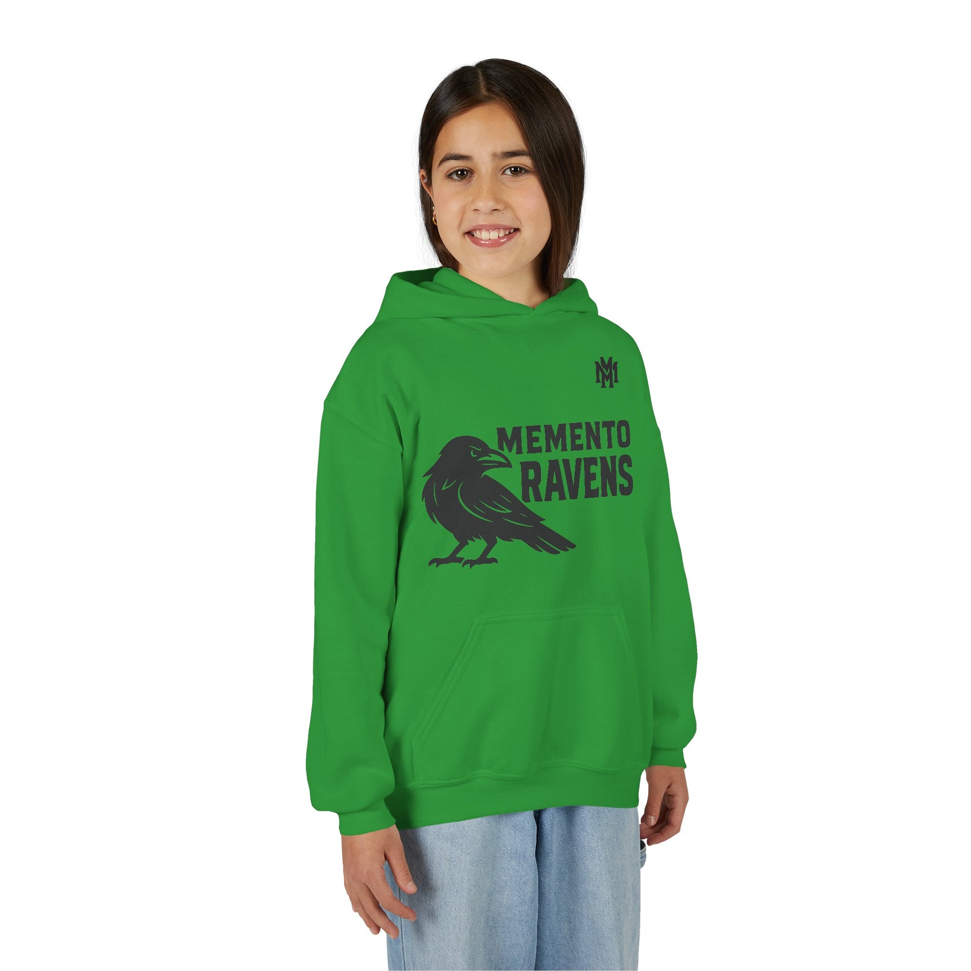 Kids Memento Ravens Hoodie — Youth Hooded Sweatshirt - Memento Mori Clothing