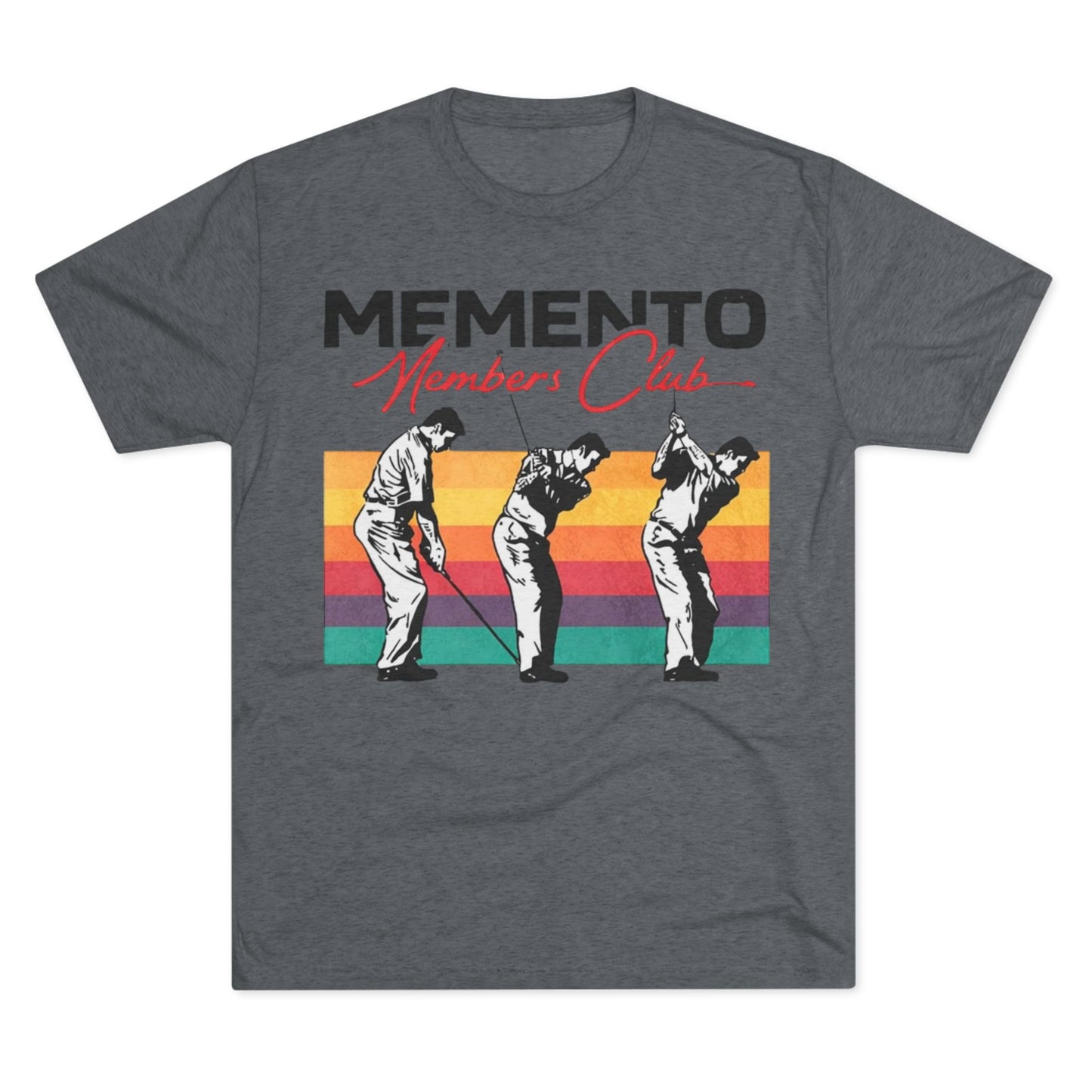 Golf Memento Members Club Vintage Retro Stripe T‑Shirt - Memento Mori Clothing