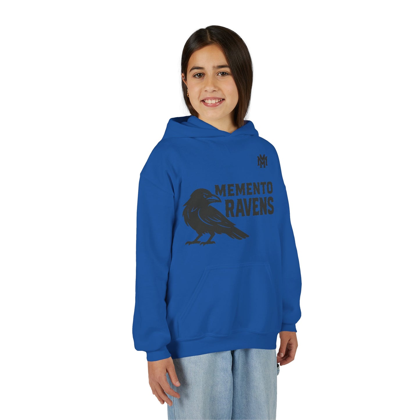 Kids Memento Ravens Hoodie — Youth Hooded Sweatshirt - Memento Mori Clothing