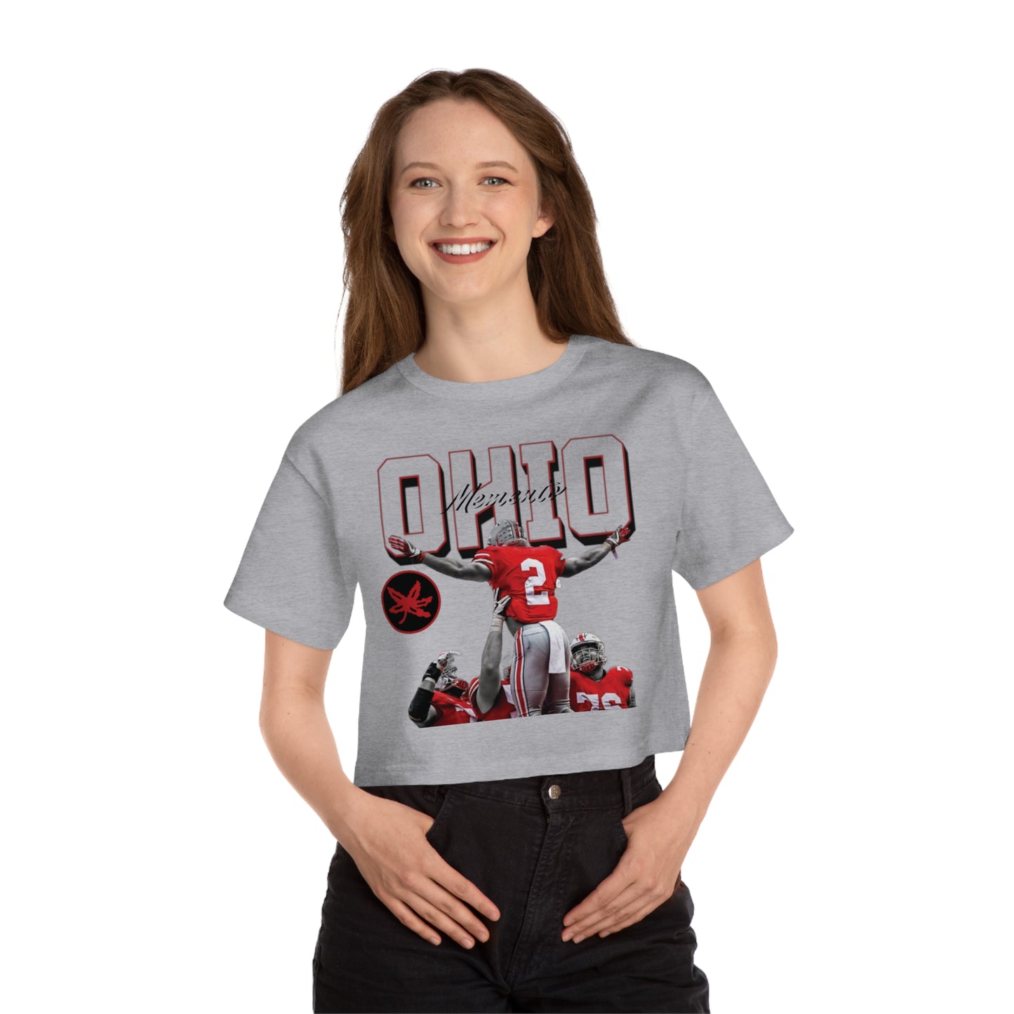 Ohio Buckeyes Women's Cropped T-Shirt - Memento Mori Clothing