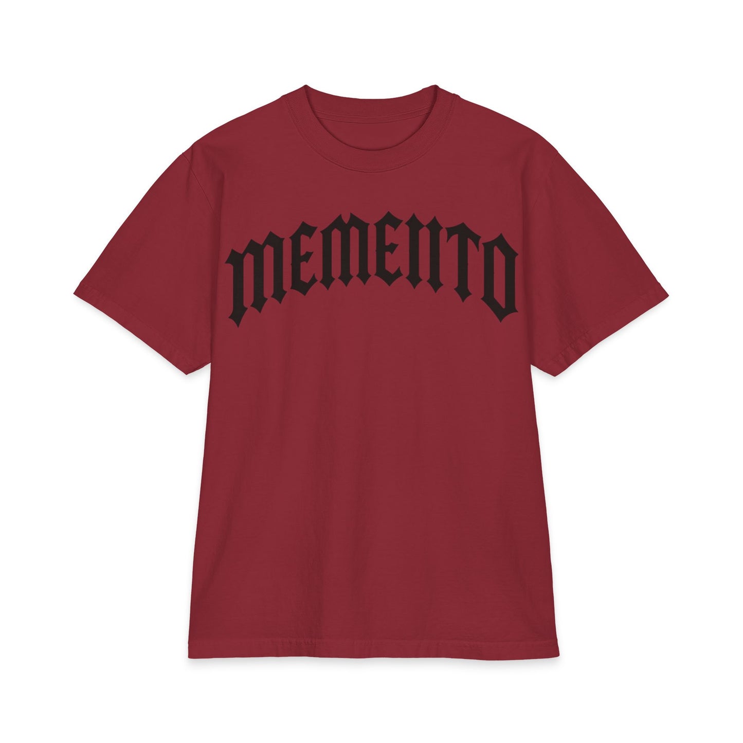 Memento Gothic Tee — 'MEMENTO' Front & MMC Back Graphic T-Shirt